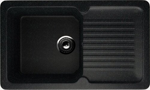 Изображение товара Мойка кухонная Ulgran U-506 -308 прямоугольная, 77x50, мойка для кухни, с крылом, матовая, черная