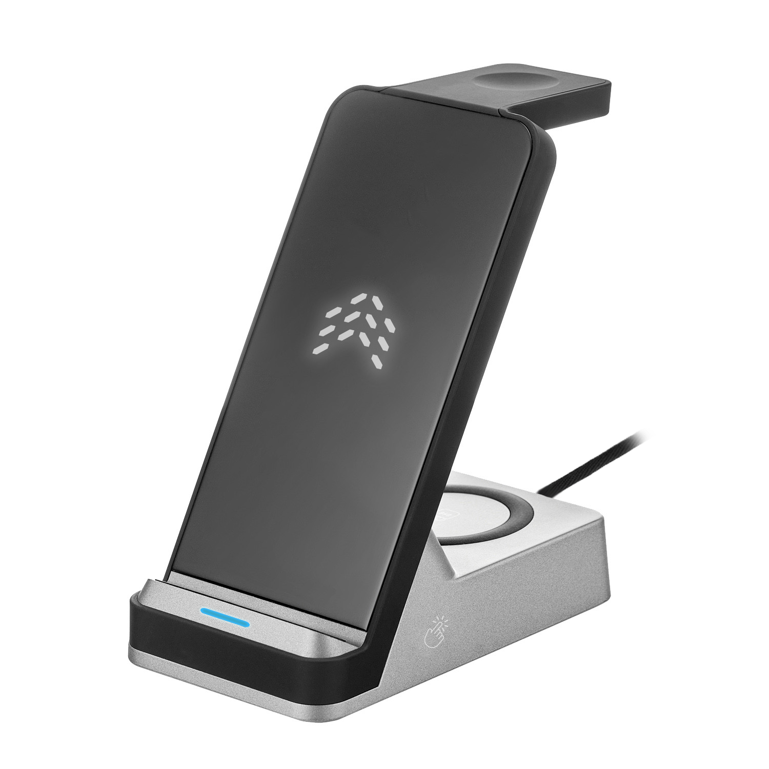 Беспроводная зарядка SAMSUNG MagSafe 3 в 1 ROCKET Stand, Galaxy Watch Edition, Qi, 30 Вт, цвет: черный