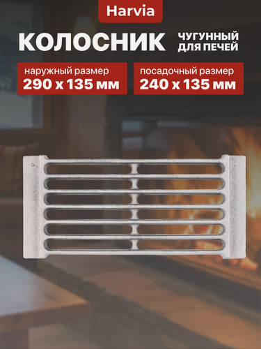 Изображение товара Колосник чугунный решетка для печи и камина Harvia (Харвия) ZKIP-10