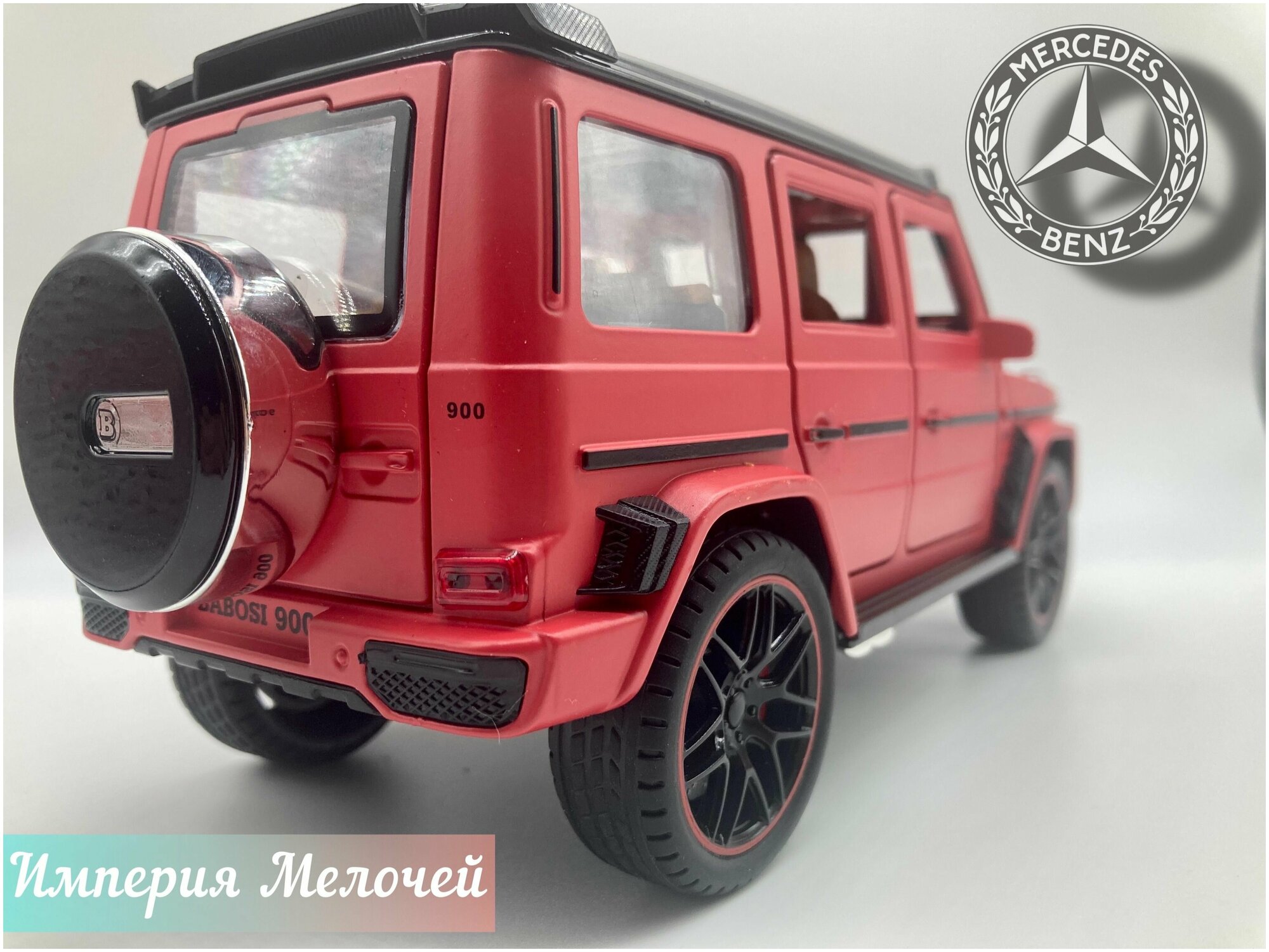 Мерседес Гелендваген G65 1/24 Инерционная, свет, звук, противотуманки ...