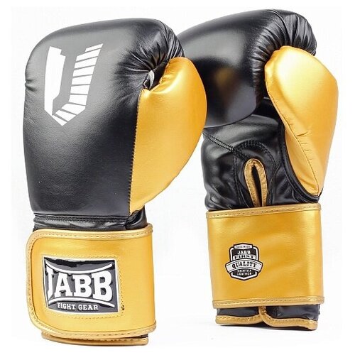Перчатки бокс.(иск.кожа) Jabb JE-4081/US Ring черный/золото 8ун.