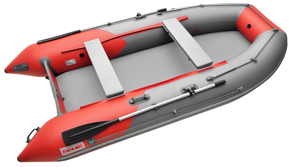 Лодка надувная ПВХ Roger Zefir 3500, цвет (красно-серый)