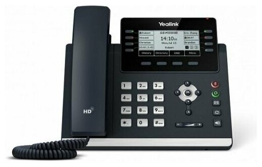Телефон SIP Yealink SIP-T43U 12 аккаунтов, BLF, PoE, GigE, без БП
