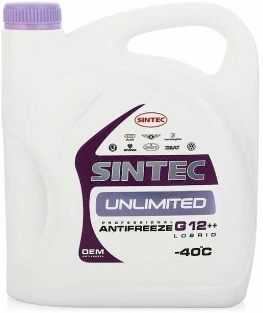 Антифриз Sintec Unlimited красно-фиолетовый, 5 л