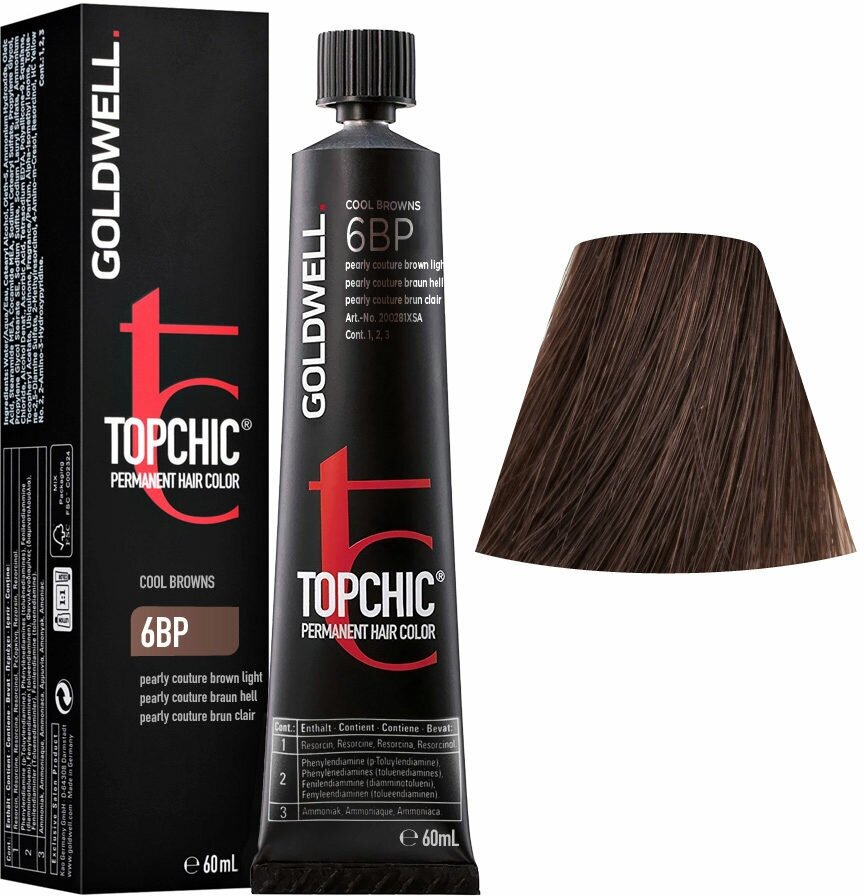 Goldwell Topchic - Краска для волос 6BP жемчужный светлый шоколад 60 мл