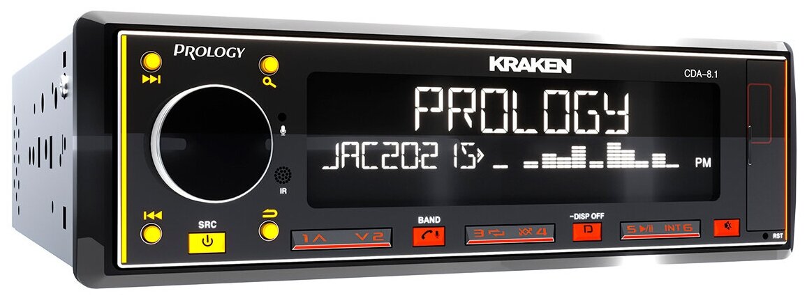 Автомагнитола Prology CDA-8.1 KRAKEN 1DIN 8x65Вт RDS (PRCDA8.1KRAKEN)