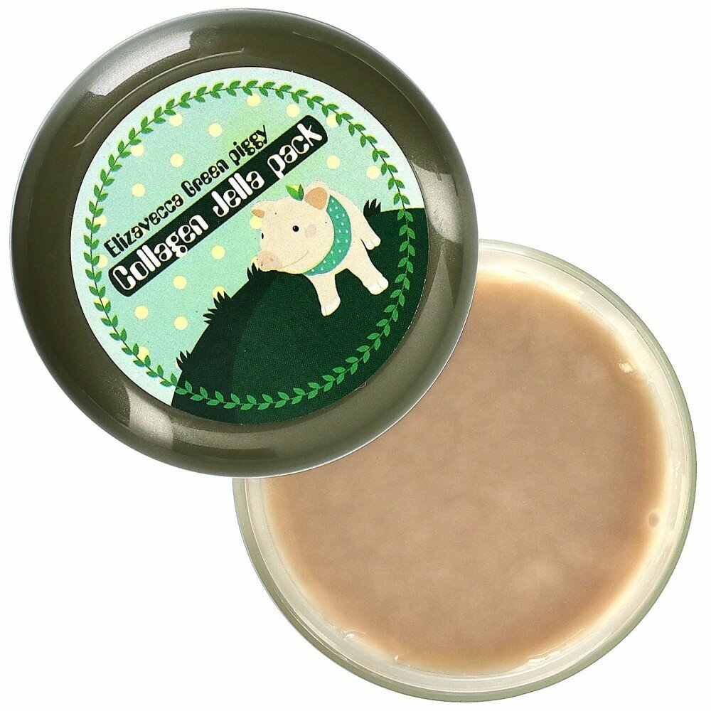 Маска для лица Elizavecca Green Piggy Collagen Jella Pack с коллагеном 100г - фото №13