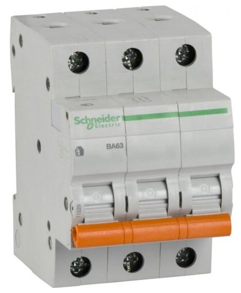 Автоматический выключатель Systeme Electric (schneider Electric) SCHNEIDER ELECTRIC 3p C 63А 4.5кА ВА63 домовой, 11229