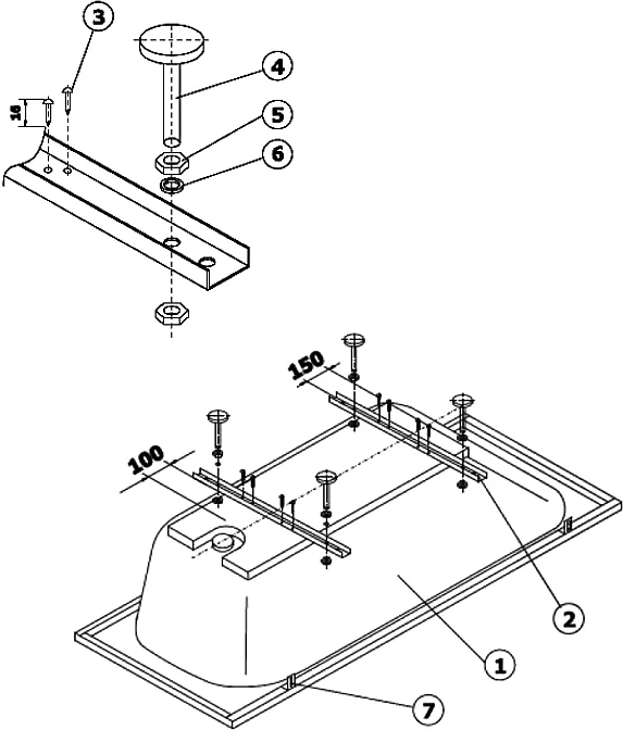 Ножки для ванны Ideal Standard Sirius B156467 - фотография № 6