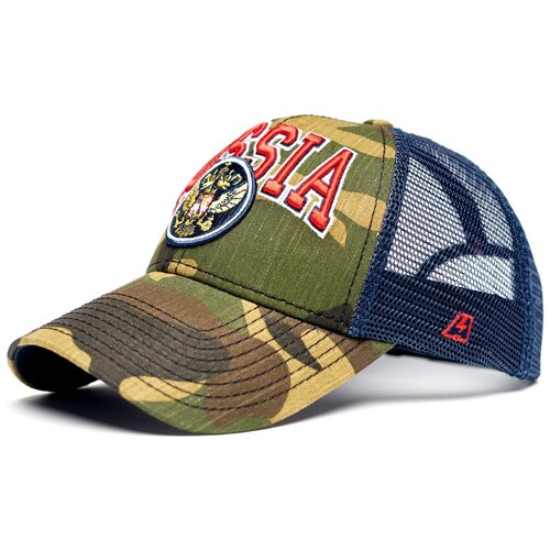 фото Бейсболка мужская с сеткой россия atributika & club, кепка атрибутика и клуб летняя