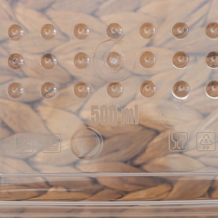 Набор контейнеров Asti, 500 мл, 3 шт, квадратный, цвет светло-бежевый - фотография № 10