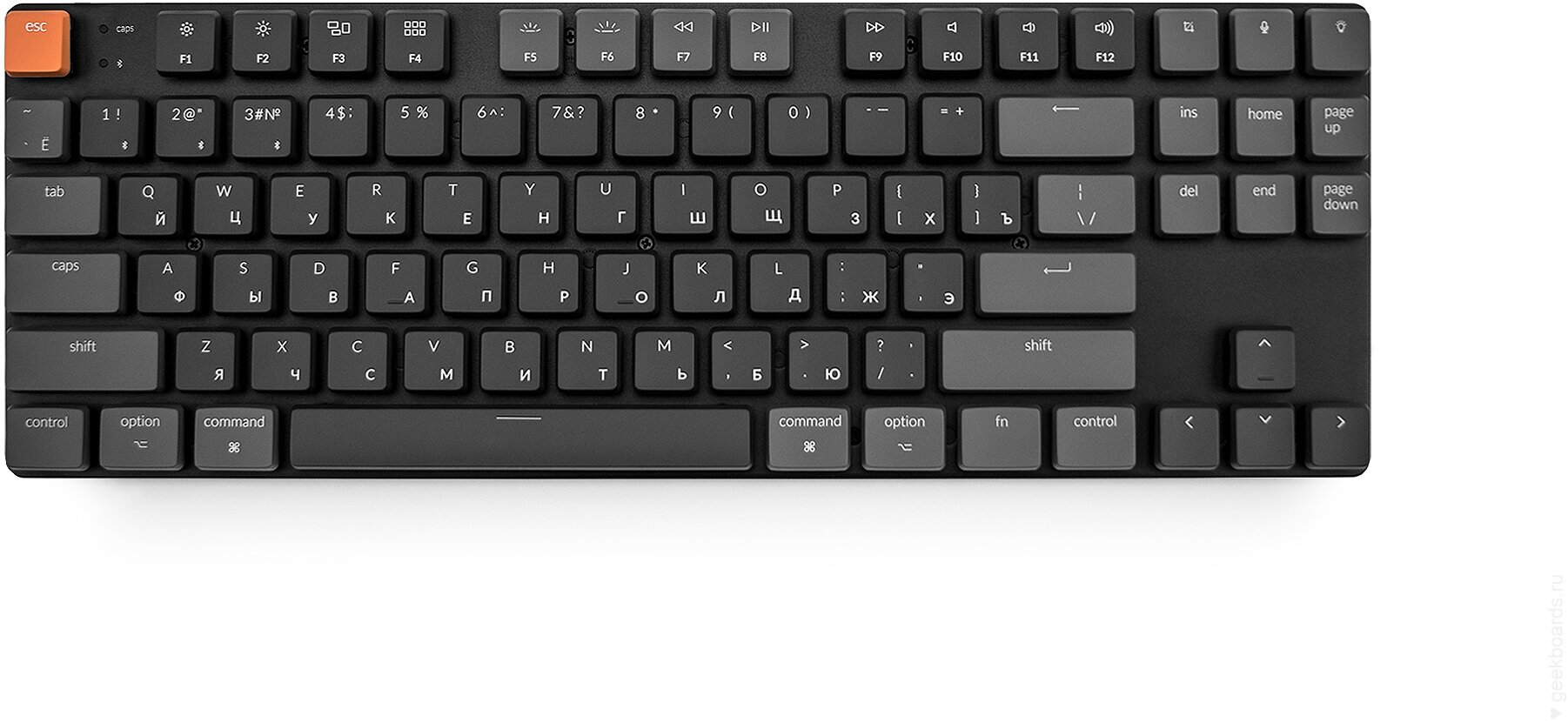 Беспроводная механическая ультратонкая клавиатура Keychron K1SE, TKL, RGB подсветка, Brown Switch