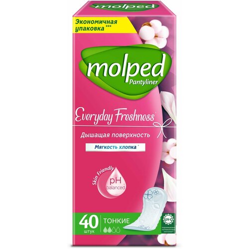 Ежедневные прокладки женские гигиенические MOLPED Everyday Freshness 40 шт ежедневные прокладки molped everyday freshness 40 шт