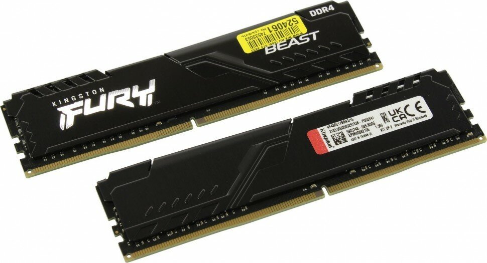 Оперативная память Kingston DDR4 16Gb (2x8Gb) 3600 MHz pc-28800 FURY Renegade (KF436C16RBK2/16)