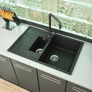 Кухонная мойка врезная GreenStone GRS-21-310 серый - фотография № 7