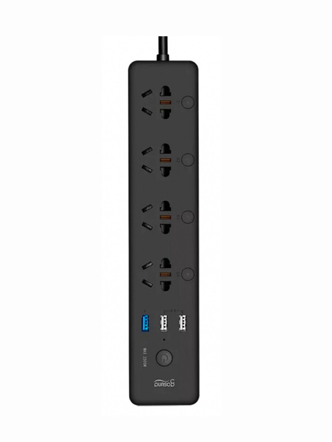 Умный удлинитель Xiaomi Gosund Smart Power Strip USB (Черный CP5-B) CN - фотография № 1