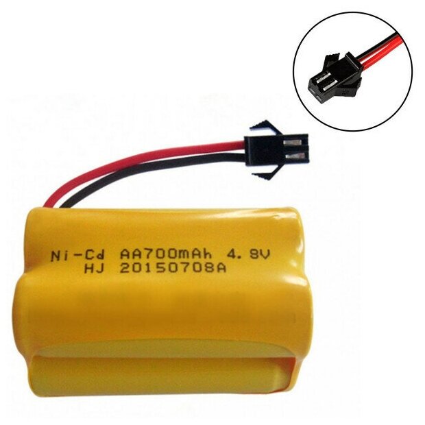 Аккумулятор NI-CD AA 4.8V 700MAH форма ROW разъем SM