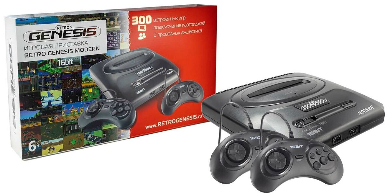 Игровая приставка Retro Genesis 16 Bit Modern (300 игр)