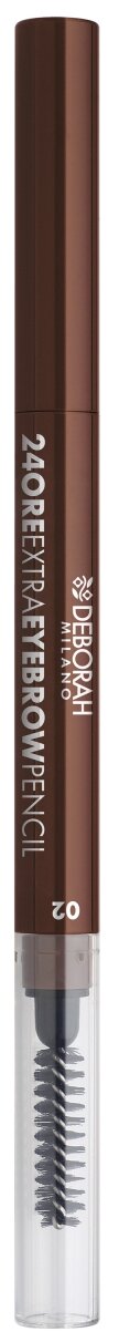 DEBORAH Карандаш для бровей 24Ore Extra Eyebrow Pencil, оттенок 02