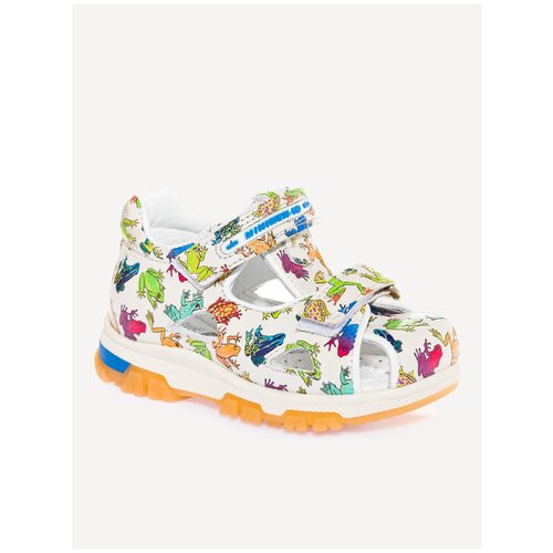 фото Сандалии minimen, м цвет белый-принт-лягушки, размер 30