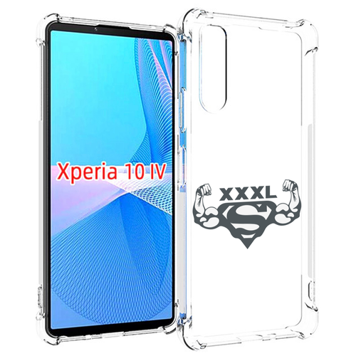 Чехол MyPads бодибилдинг супермен для Sony Xperia 10 IV (10-4) задняя-панель-накладка-бампер