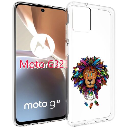 Чехол MyPads Тотемный Лев для Motorola Moto G32 задняя-панель-накладка-бампер