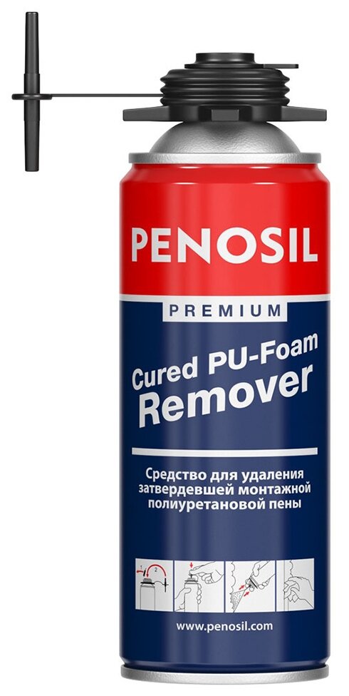 Очиститель застывшей монтажной пены Penosil Cured PU-Foam Remover 340 мл - фотография № 1