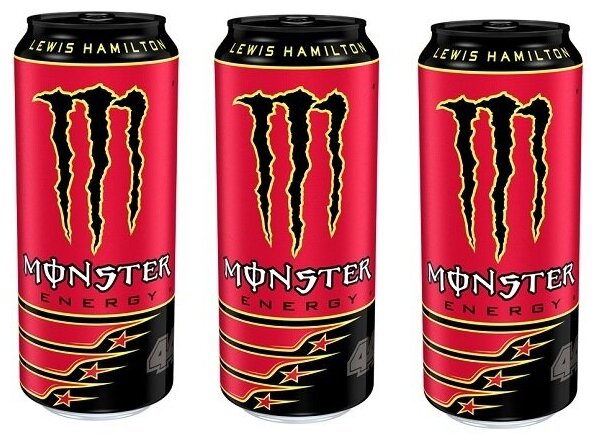 Энергетический напиток Monster Energy Lewis Hamilton 3 шт 500 мл (Польша)