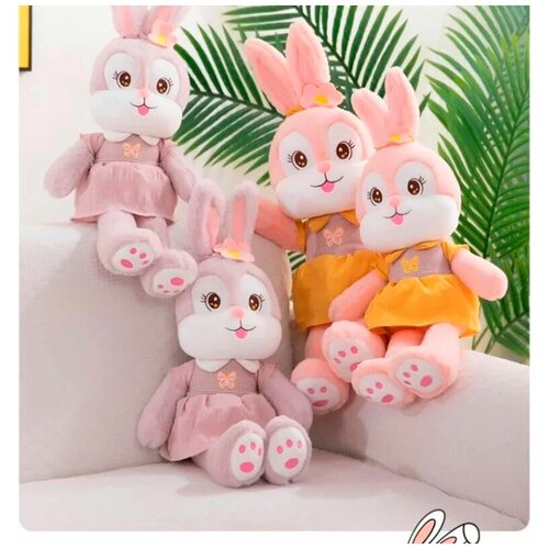 Мягкая игрушка Зайка в платье 45 см