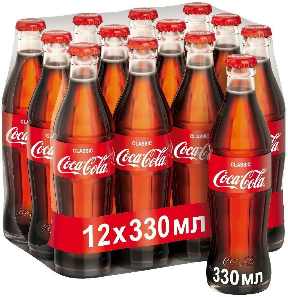 Газированный напиток Coca-Cola Classic, 0.33 л, 12 шт.