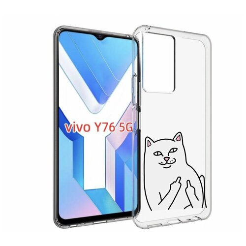 Чехол MyPads котяра для Vivo Y76 5G задняя-панель-накладка-бампер чехол mypads котяра для vivo x80 задняя панель накладка бампер