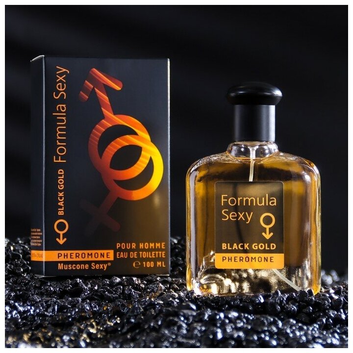 Туалетная вода мужская с феромонами Formula Sexy Black Gold, 100 мл — фото 1
