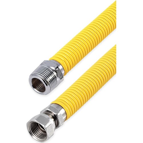 Подводка для газа сильфонная 34 12м гш WaterMark в желтой оплетке 650₽