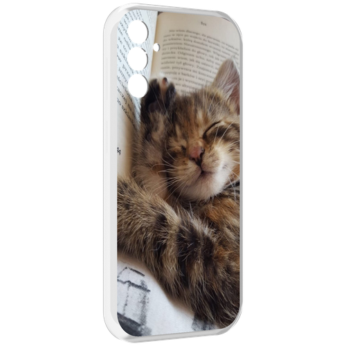 Чехол MyPads Спящий-котенок для Samsung Galaxy M13 задняя-панель-накладка-бампер чехол mypads спящий котенок для samsung galaxy a04 задняя панель накладка бампер