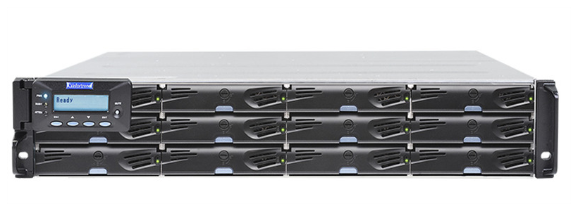 EonStor DS 3000U 2U/12bay,single controller subsystem 1x12Gb/s SAS EXP. ports,4x1G iSCSI ports +2x host board slot(s), 1x4GB, 2x(PSU+FAN Module),12xdrive trays,1xRackmountKit (ESDS 3012GU-C)