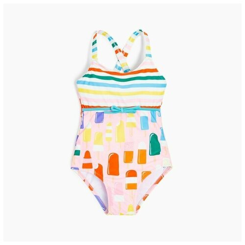 фото Купальный костюм слитный детский minaku с принтом, рост 116-122 (2) 9136743