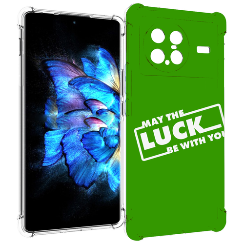 Чехол MyPads Luck green для Vivo X Note 5G задняя-панель-накладка-бампер