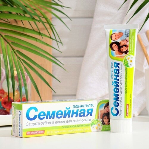 Зубная паста «Семейная» с экстрактами ромашки и тысячелистника