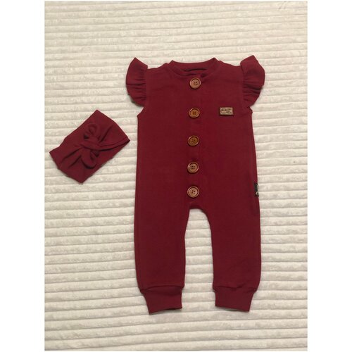 Комбинезон Popshops, открытая стопа, размер 3-6 мес, красный