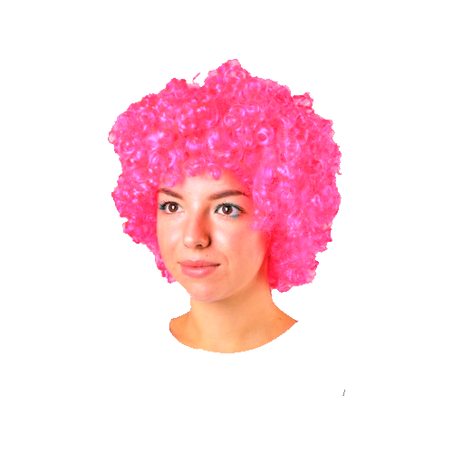 Карнавальный парик кудрявый, Розовый
