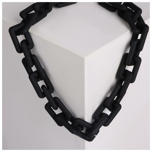 Колье Цепь прямые углы цвет чёрный 48см 1032₽