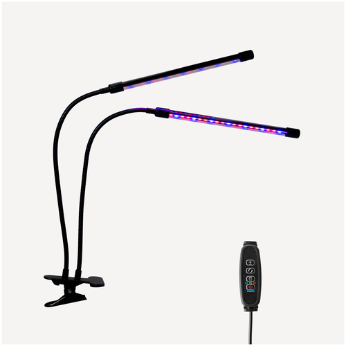 USB светодиодная фитолампа / Лампа для растений, цветов, рассады / Ультрафиолетовый фитосветильник на прищепке / Подсветка освещение