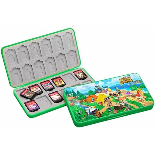 Кейс-футляр для хранения 24 картриджей (игр) Nintendo Switch Premium Game Card Case Animal Crossing