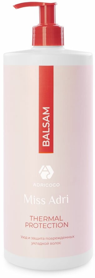 Adricoco, Miss Adri Thermal protection - термозащитный бальзам для волос, 1000 мл