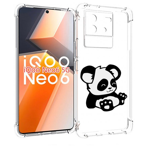 Чехол MyPads панда-детеныш детский для Vivo iQoo Neo 6 5G задняя-панель-накладка-бампер чехол mypads панда на деревце для vivo iqoo neo 6 5g задняя панель накладка бампер