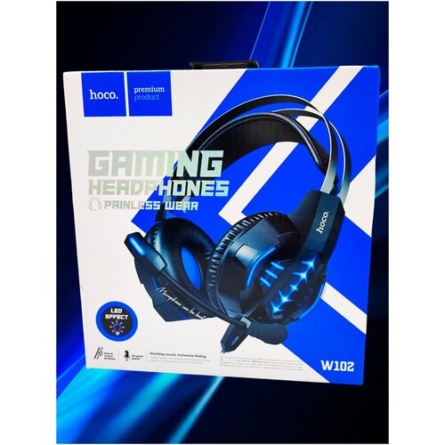 Наушники полноразмерные Hoco W102 Cool tour игровые с МК цвет синий 215000₽