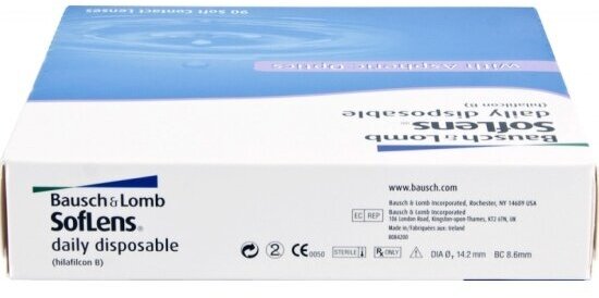 Контактные линзы soflens daily disposable 90 шт 8,6, -1,50 bausch+lomb Bausch & Lomb - фото №6