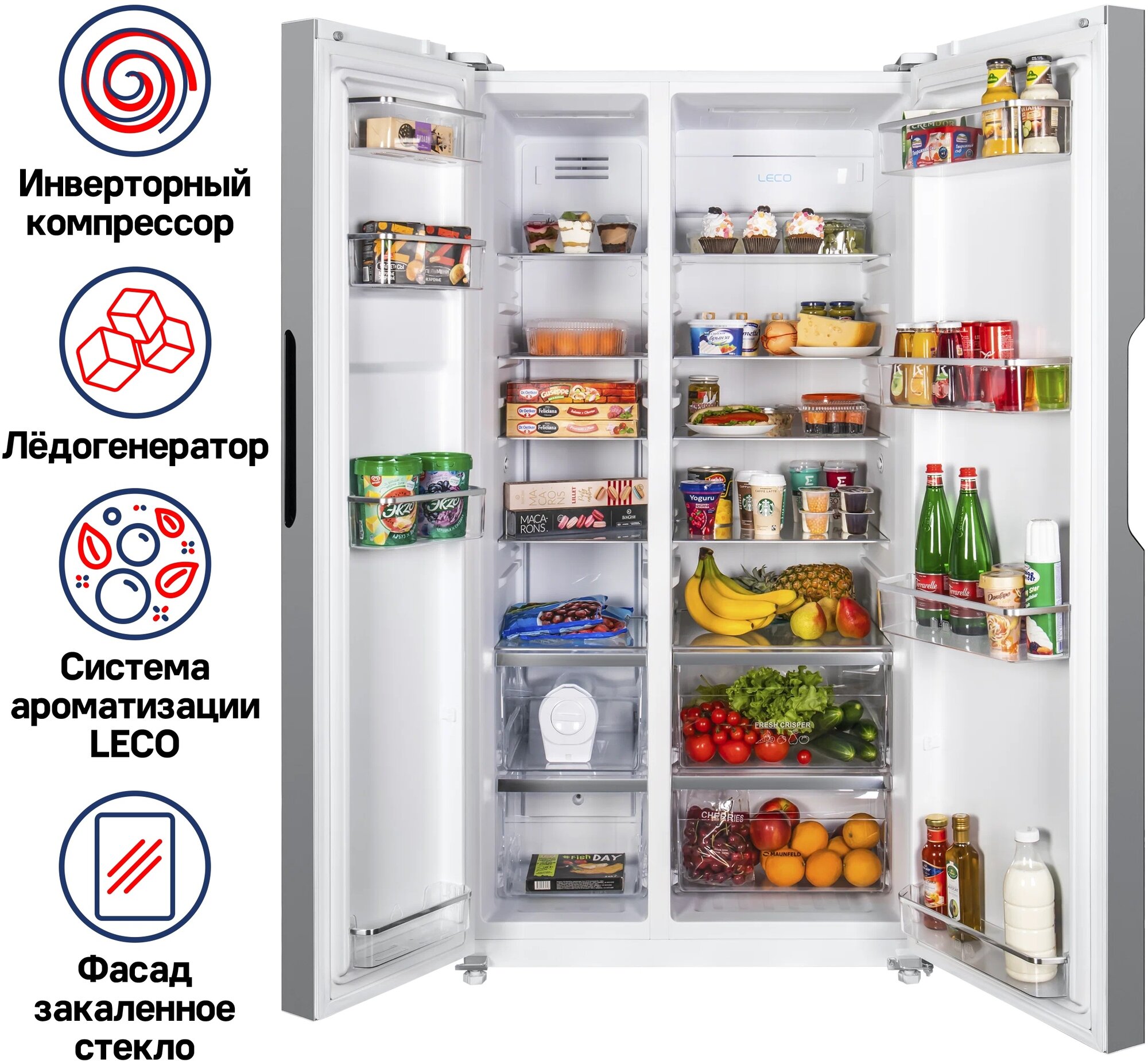 Холодильник с морозильником Maunfeld - фото №3