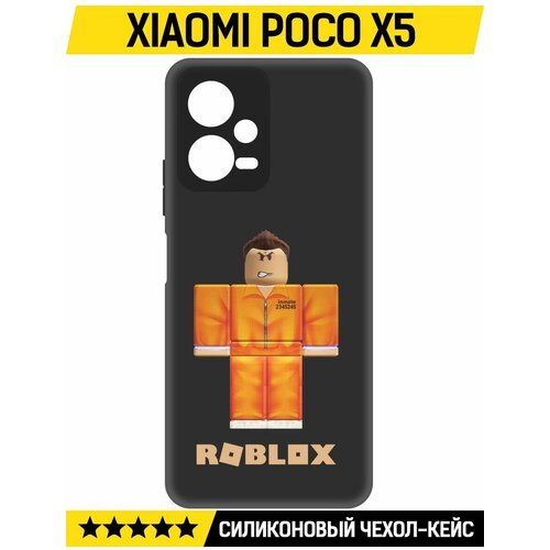 Чехол-накладка Krutoff Soft Case Roblox-Заключенный для Xiaomi Poco X5 черный чехол накладка krutoff soft case roblox заключенный для xiaomi poco m4 5g черный