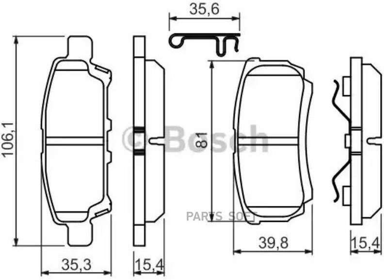 BOSCH 0 986 494 502 Колодки тормозные дисковые | зад |